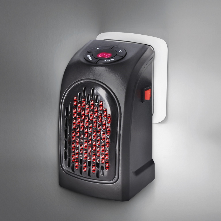Solight KP09 - Mini pistikupesa ventilaator koos keraamilise kütteelemendiga 350W/230V