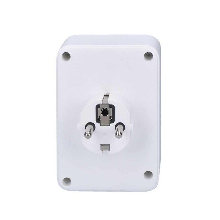 Pistikupesa jagaja 1x16A+2x 2,5A koos 2xUSB A+C laadijaga valge
