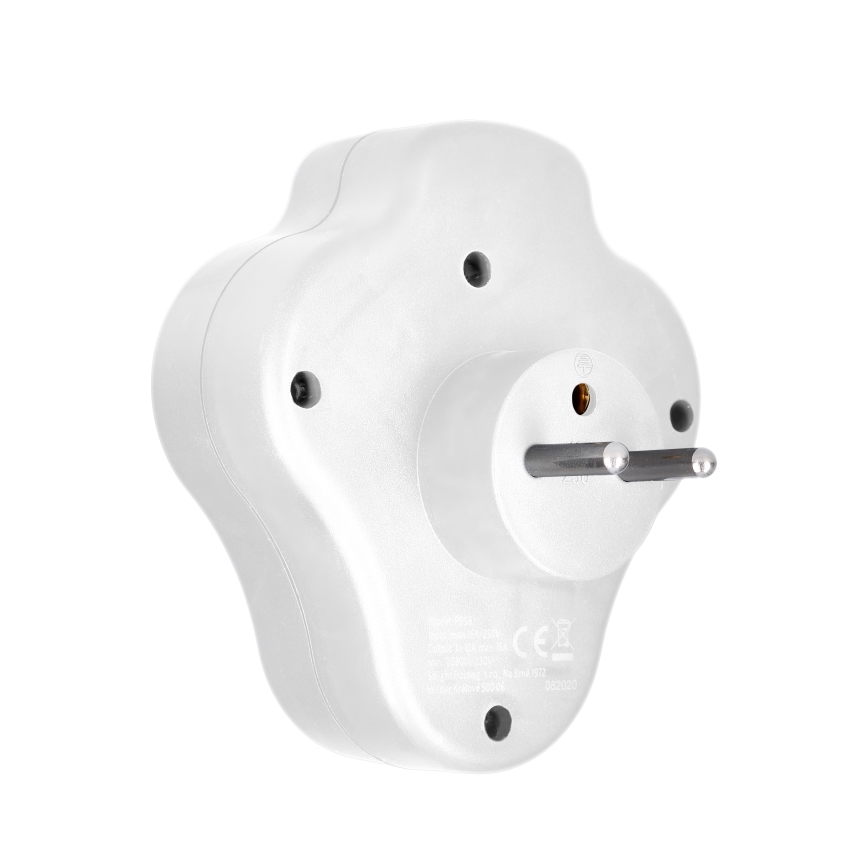 Pistikupesa jaotur koos USB A+C charger ja lüliti 2x10A valge