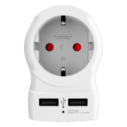 Adapter Inglismaa jaoks 230V + 2x USB port