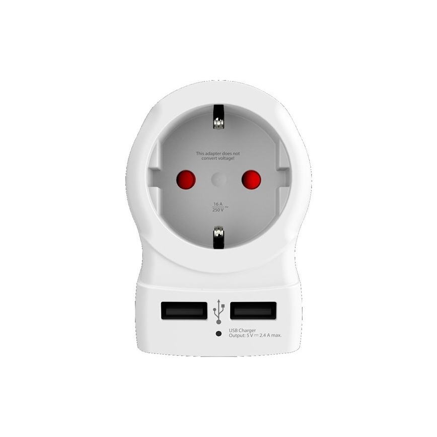 Adapter Inglismaa jaoks 230V + 2x USB port