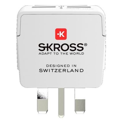 Adapter Inglismaa jaoks 230V + 2x USB port