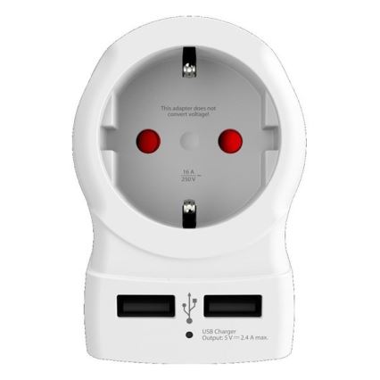 Adapter USA riigi jaoks 230V + 2x USB port