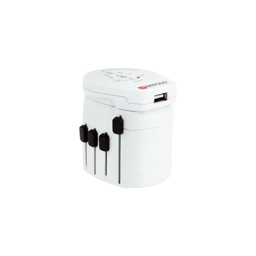Universaalne adapter kogu maailmale 230V + USB port