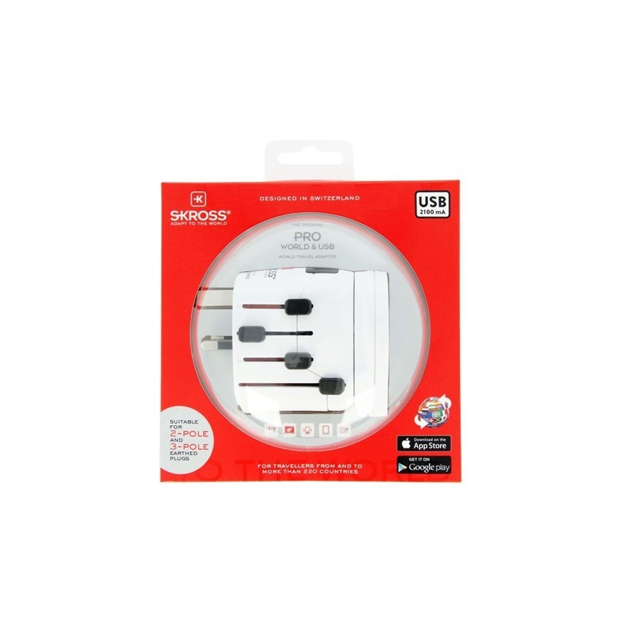 Universaalne adapter kogu maailmale 230V + USB port
