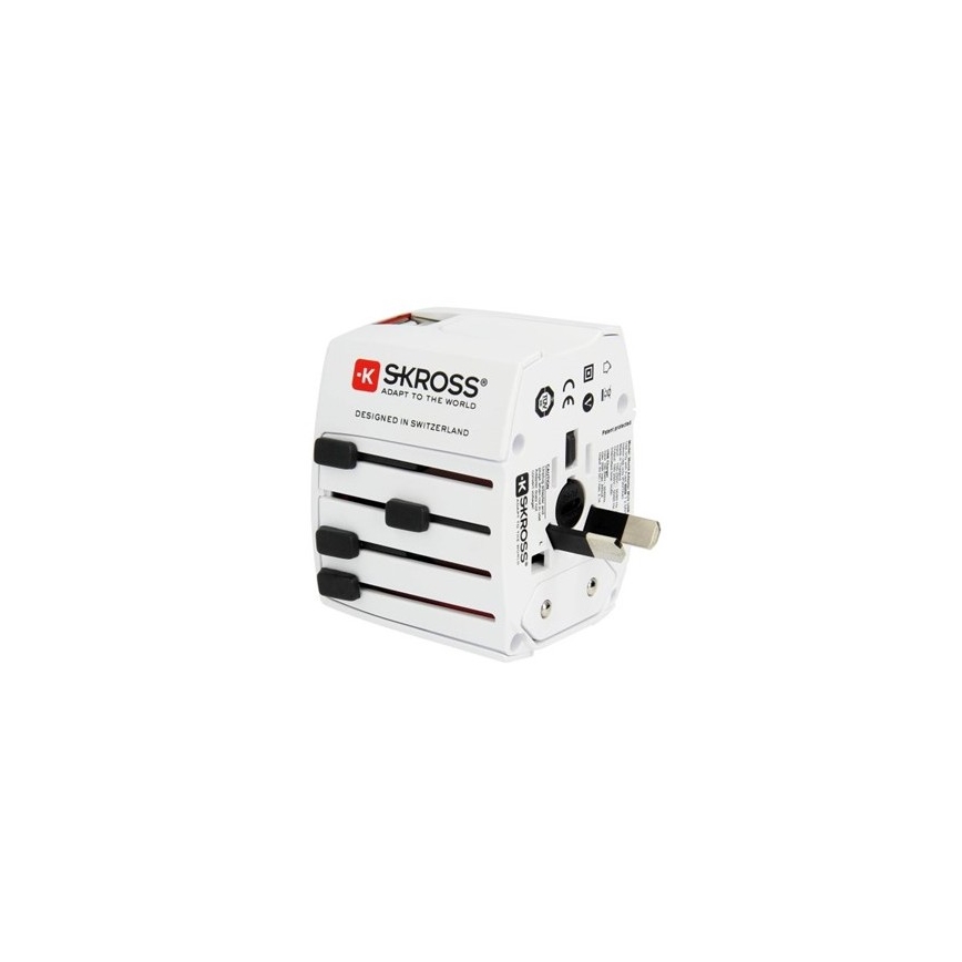 Rahvusvaheline adapter 230V + 2x USB port