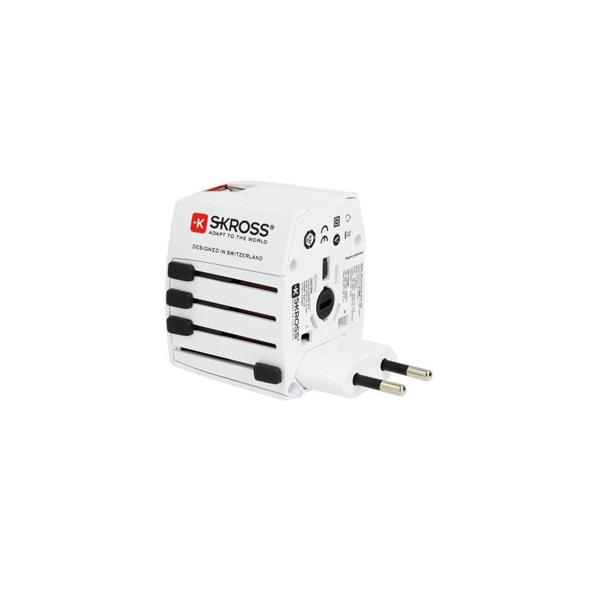 Rahvusvaheline adapter 230V + 2x USB port
