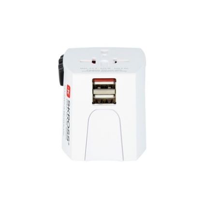 Rahvusvaheline adapter 230V + 2x USB port