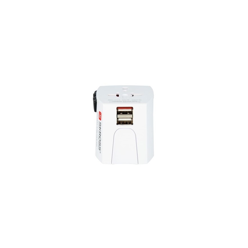 Rahvusvaheline adapter 230V + 2x USB port