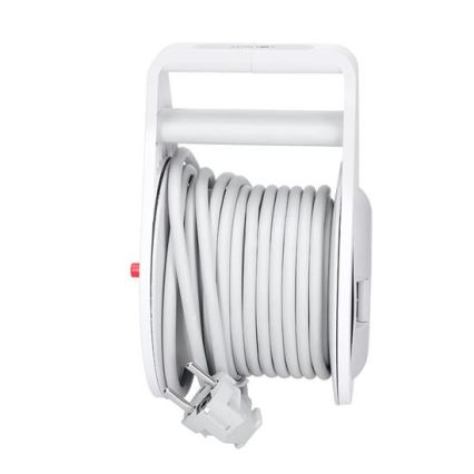 Pikendusjuhe rullil 2 pistikupesa + USB A+C 10 m