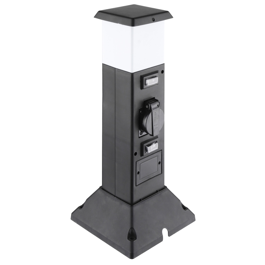 Välivalgusti 2 pistikupesaga 1xE14/15W/230V IP44 must