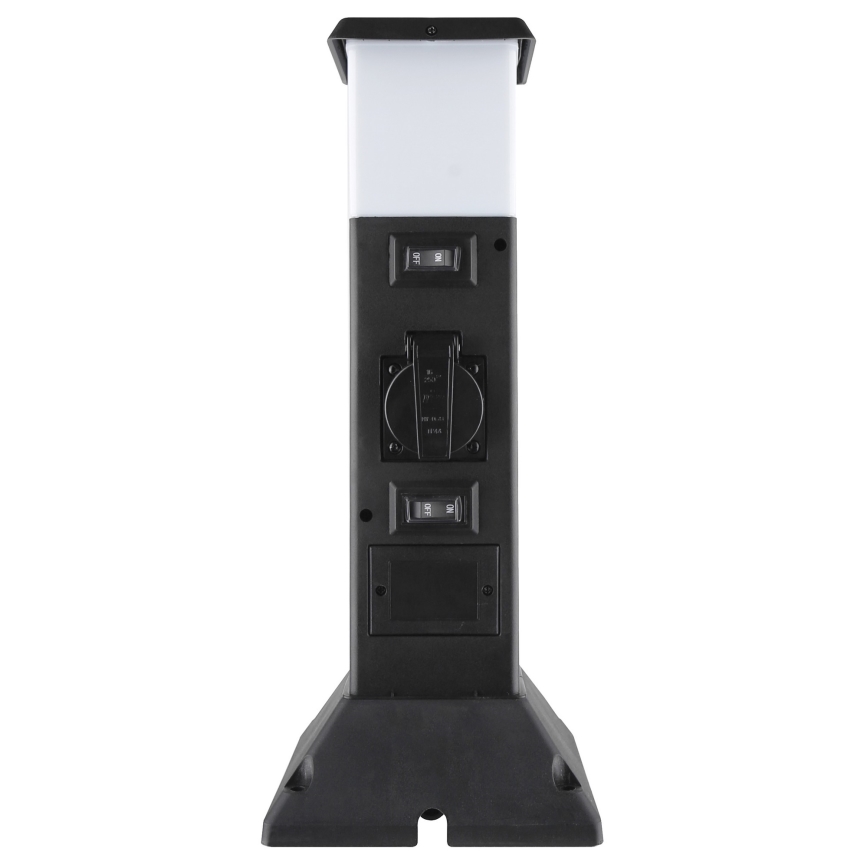 Välivalgusti 2 pistikupesaga 1xE14/15W/230V IP44 must