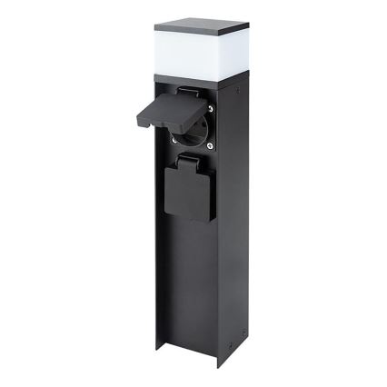 Välisvalgusti kahe pistikupesaga, 1xG9/11W/230V, IP44, must
