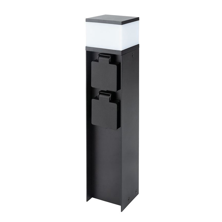 Välisvalgusti kahe pistikupesaga, 1xG9/11W/230V, IP44, must