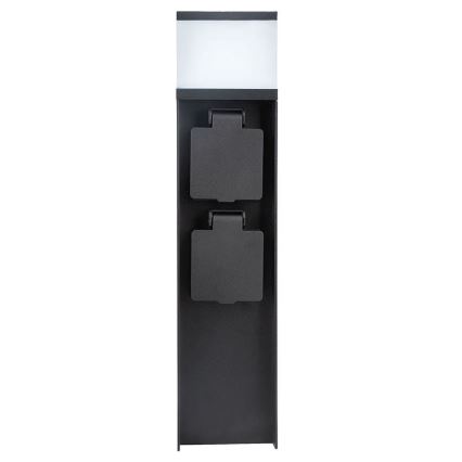 Välisvalgusti kahe pistikupesaga, 1xG9/11W/230V, IP44, must