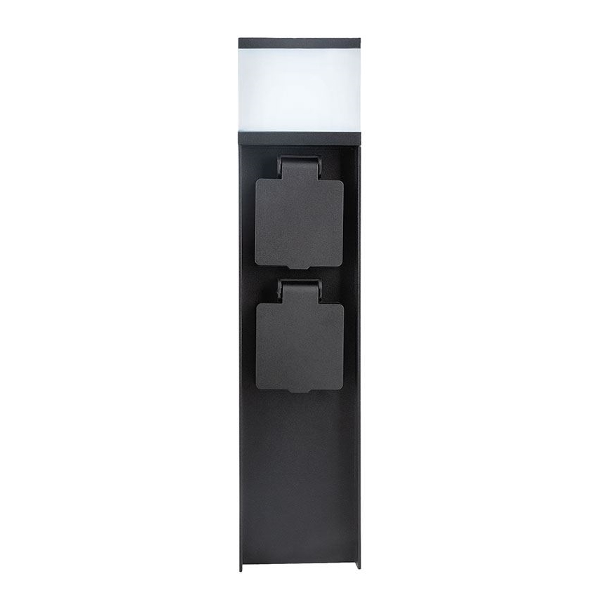 Välisvalgusti kahe pistikupesaga, 1xG9/11W/230V, IP44, must