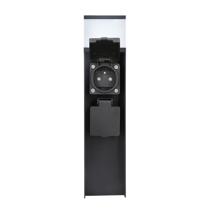 Välisvalgusti kahe pistikupesaga, 1xG9/11W/230V, IP44, must