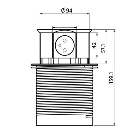 Pistiktorn lauale 2x230V + 2xUSB