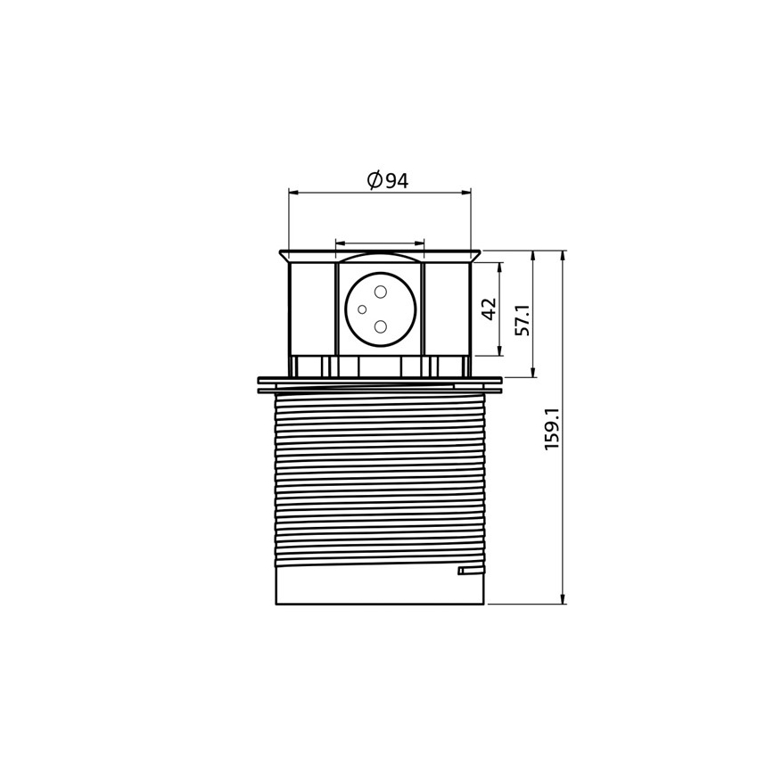 Pistiktorn lauale 2x230V + 2xUSB
