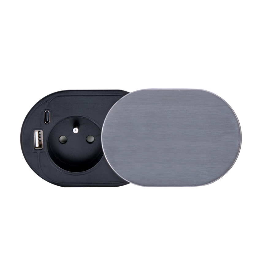 Sisseehitatud pistik 1Z + USB A+C
