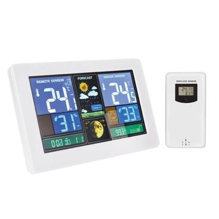 Ilmajaam LCD ekraaniga USB laadimisega 2 x AAA+2 x AAA valge