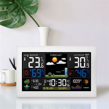 Värvilise LCD-ekraaniga ilmajaam 5V/2xAA + 2xAA