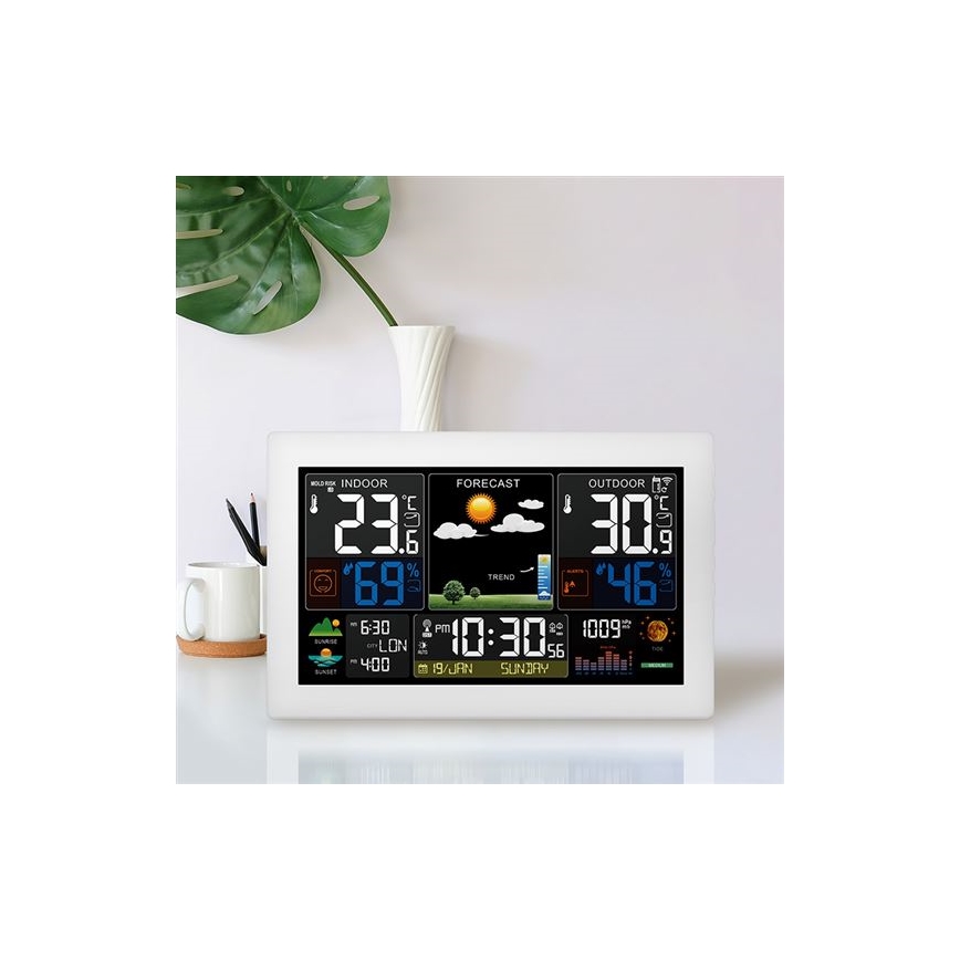 Värvilise LCD-ekraaniga ilmajaam 5V/2xAA + 2xAA