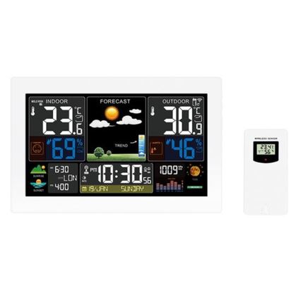 Värvilise LCD-ekraaniga ilmajaam 5V/2xAA + 2xAA