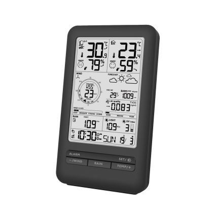 Professionaalne ilmajaam LCD ekraaniga 5V/2xAA + 3xAA + 2xAA Wi-Fi Tuya