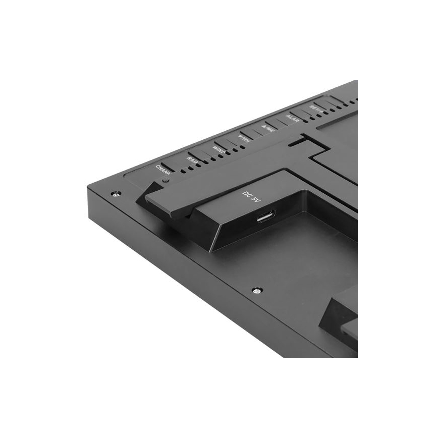 Professionaalne ilmajaam LCD-ekraaniga, Wi-Fi-ühendusega, 5V/2xAA + 3xAAA