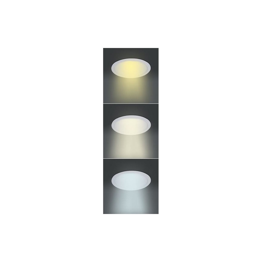 LED-paneel 6 W, 230 V — valgustemperatuur 3000/4000/6000 K, läbimõõt 12 cm, valge