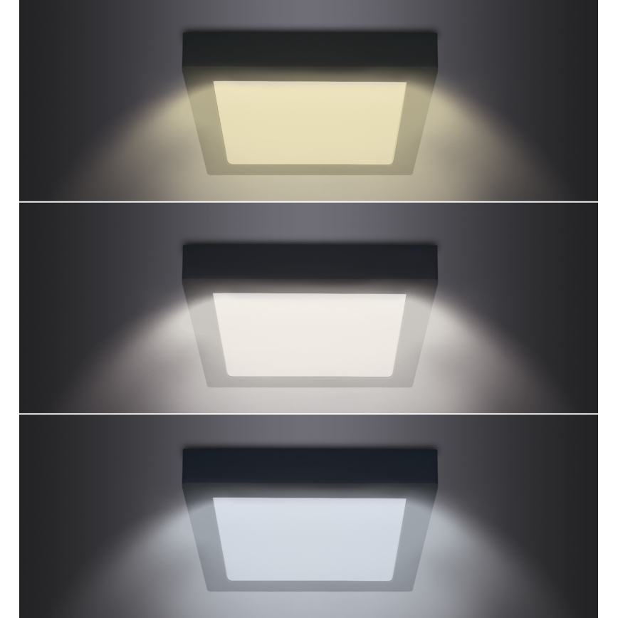 LED Laevalgusti LED/12W/230V 3000/4000/6000K must kandiline