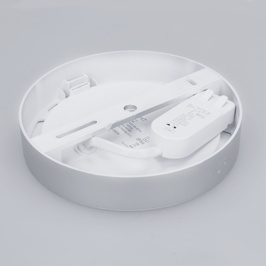 LED pinnapealne/süvistatav paneel 2-ühes LED/12W/230V 3000/4000/6000K Ø 17 cm IP54 hõbedane