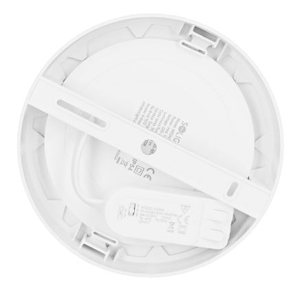 LED pinnapealne/lagi sisse paigaldatav 2‑ühes paneel, 12 W, 230 V, 3000/4000/6000 K, Ø17 cm, IP54, valge
