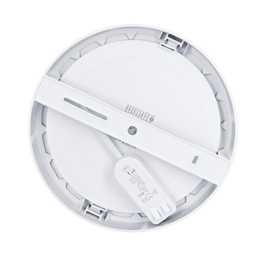 LED pinnapealne/sisseehitatav paneel 2-ühes 18W/230V 3000/4000/6000K Ø 22,5 cm IP54 hõbedane