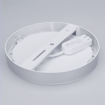 LED pinnapealne/sisseehitatav paneel 2-ühes 18W/230V 3000/4000/6000K Ø 22,5 cm IP54 hõbedane