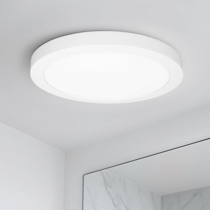 LED pinnapealne/süvistatav laepaneel 2-ühes 18W/230V 3000/4000/6000K läbimõõt 22,5 cm IP54 valge