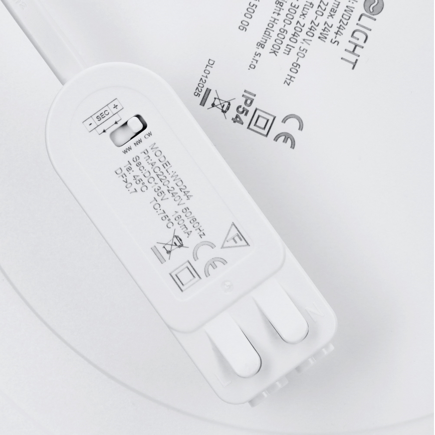 LED pind- ja süvistatav 2-ühes paneel 24W/230V 3000/4000/6000K Ø 30 cm IP54 hõbedane