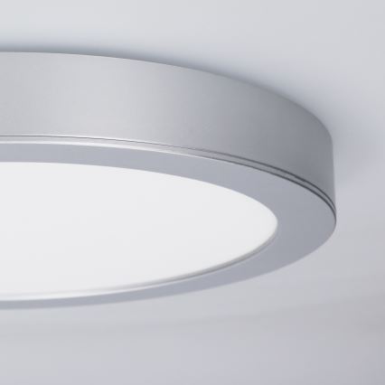 LED pind- ja süvistatav 2-ühes paneel 24W/230V 3000/4000/6000K Ø 30 cm IP54 hõbedane