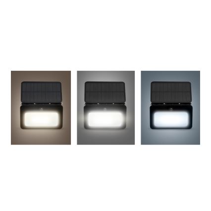 LED Hämardatav päikesepaneeliga prožektor koos liikumis- ja hämardusanduriga LED/6W/3,7V 2200 mAh 3000/4000/6500K IP65