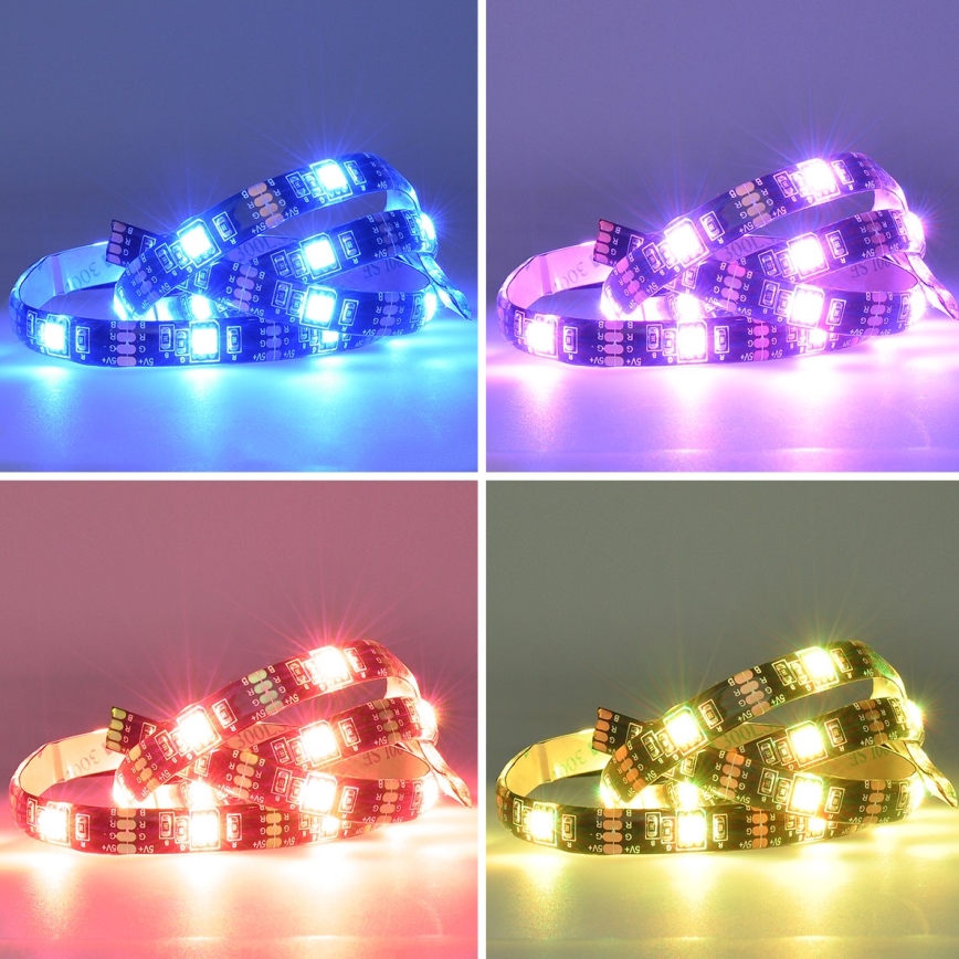 LED RGB Hämardatav valgusriba telerile LED/6W/5V Wi-Fi Tuya + kaugjuhtimispult 0,5 m