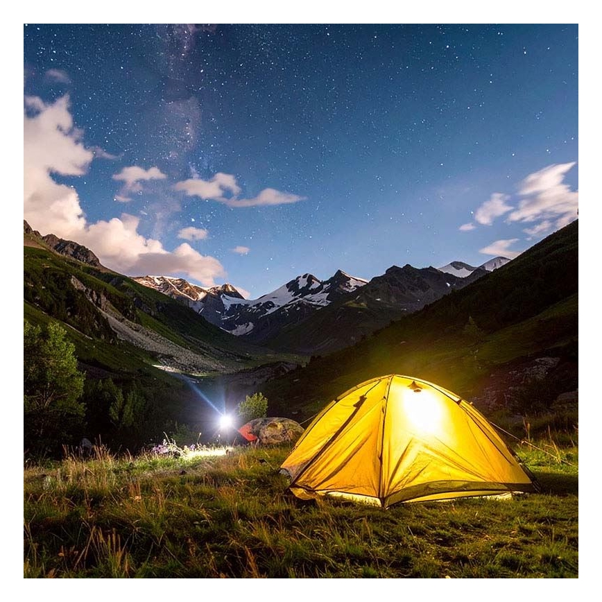 Laetav LED-taskulamp, 3,7 V, 1200 mAh
