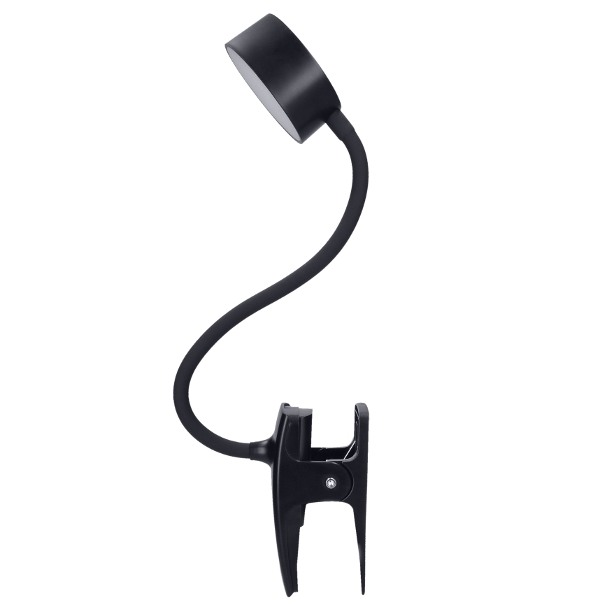 LED Hämardatav paindlik laetav laualamp klambriga LED/2W/1800 mAh 3000/4000/6500K must