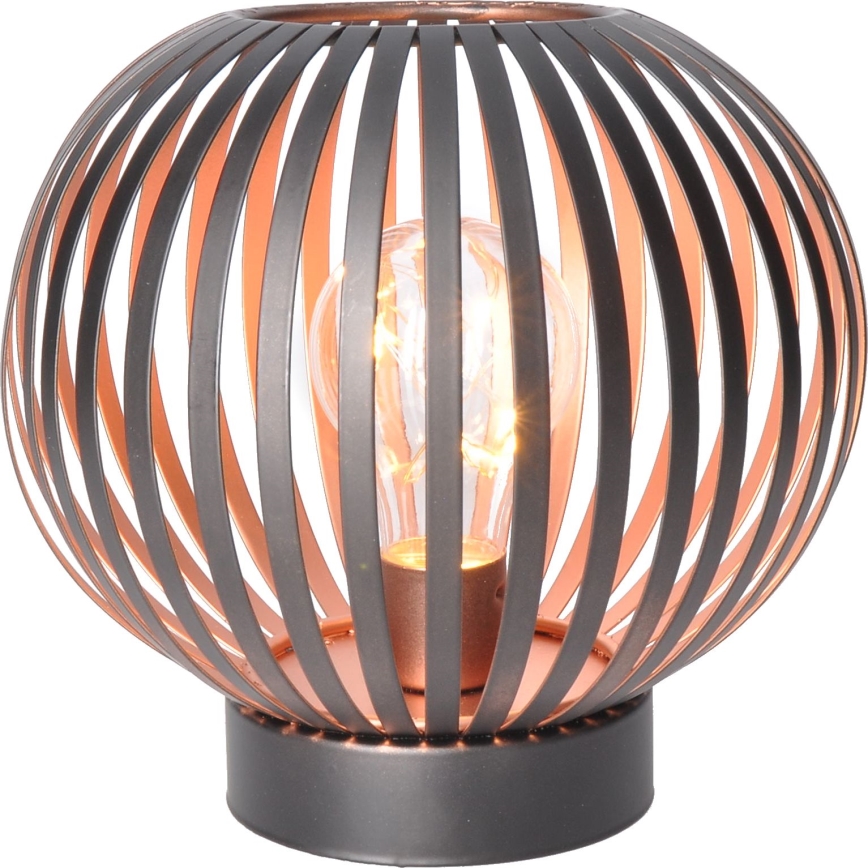 LED Dekoratiivne laualamp LED/3xAA must/vask