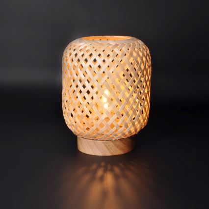 LED Dekoratiivne laualamp BOHO LED/2xAAA rotang