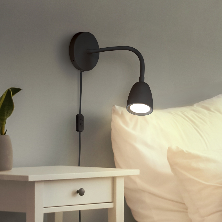 LED Hämardatav väike seinalamp LED/4W/230V must