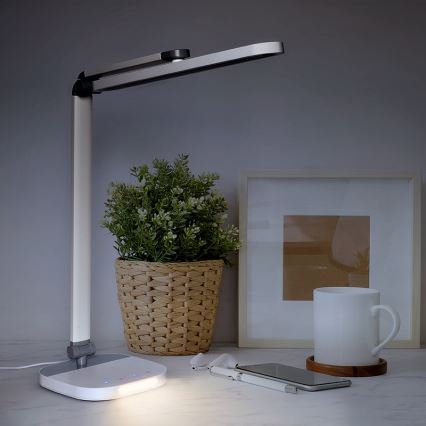 LED Hämardatav puutetundlik laualamp koos öövalgustusega LED/10W/5V 3000/4000/5000K valge