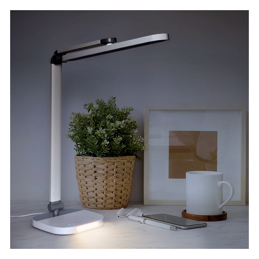 LED Hämardatav puutetundlik laualamp koos öövalgustusega LED/10W/5V 3000/4000/5000K valge