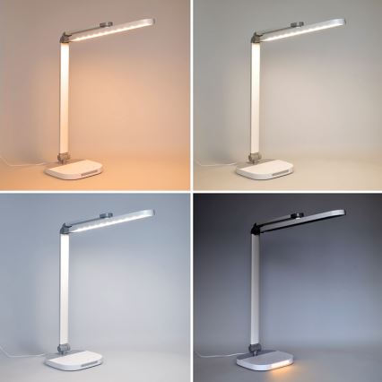 LED Hämardatav puutetundlik laualamp koos öövalgustusega LED/10W/5V 3000/4000/5000K valge