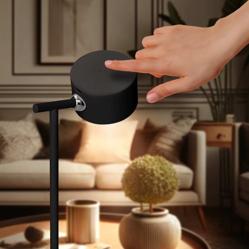 LED Hämardatav puutetundlik laetav lamp 3-ühes LED/4W/2000 mAh 3000/4000/6500K must